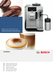 Mode d’emploi Bosch TES803F9DE Machine à expresso