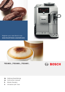 Manual Bosch TES80353DE Espresso Machine