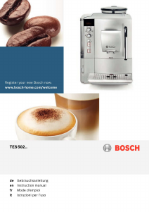 Manual Bosch TES50251DE Espresso Machine