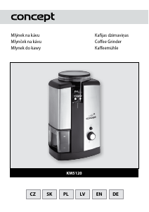 Manuál Concept KM5120 Mlýnek na kávu