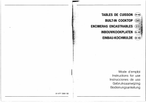 Manual de uso Smeg SEP803-1 Placa