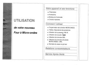 Mode d’emploi Brandt MGP1820 Micro-onde
