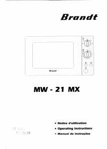 Manual Brandt MW21MX Micro-onda