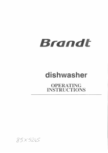 Handleiding Brandt DWF791XU Vaatwasser