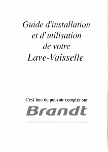 Mode d’emploi Brandt P3534DC Lave-vaisselle