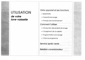Mode d’emploi Brandt EO2331 Lave-vaisselle