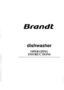 Manual Brandt DWF371WU Dishwasher