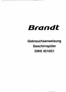 Bedienungsanleitung Brandt DWX4510G1 Geschirrspüler