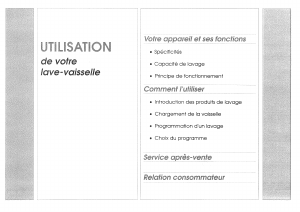 Mode d’emploi Brandt EO11325I Lave-vaisselle