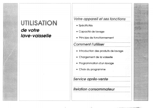 Mode d’emploi Brandt EO122 Lave-vaisselle