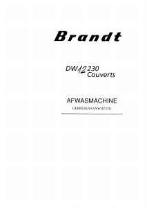 Handleiding Brandt DW12230 Vaatwasser