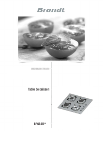 Mode d’emploi Brandt BPG6412B Table de cuisson