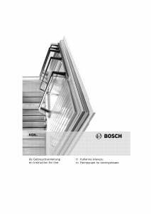 Руководство Bosch KGN57PW24N Холодильник с морозильной камерой