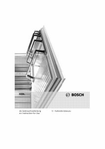 Kullanım kılavuzu Bosch KGN53VW20N Donduruculu buzdolabı