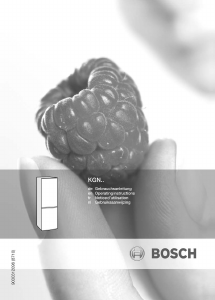 Bedienungsanleitung Bosch KGN39A03NL Kühl-gefrierkombination