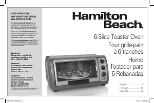 Handleiding Hamilton Beach 31126 Easy-Reach Oven