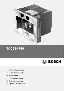 Manual Bosch TCC78K750A Coffee Machine