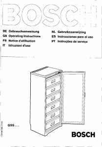 Manuale Bosch GSS2605FF Congelatore