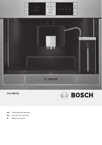 Manual Bosch TCC78K751A Coffee Machine