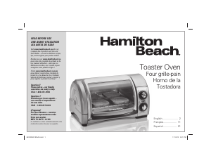Handleiding Hamilton Beach 31334 Easy Reach Oven