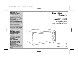 Handleiding Hamilton Beach 31809C Oven