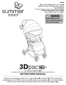 Handleiding Summer 32723 3D Pac CS+ Kinderwagen