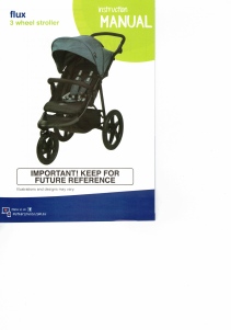 Bruksanvisning Mothers Choice Flux Barnvagn