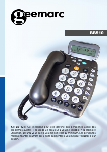 Mode d’emploi Geemarc BB510 Téléphone