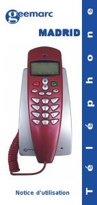 Mode d’emploi Geemarc Madrid Téléphone