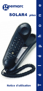 Mode d’emploi Geemarc Solar4 Plus Téléphone
