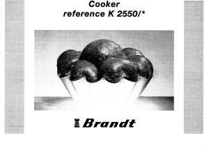Handleiding Brandt K2550 Fornuis