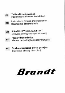 Instrukcja Brandt BVE61X Płyta do zabudowy