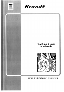 Mode d’emploi Brandt ATG920C Lave-vaisselle