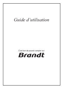 Mode d’emploi Brandt AE206WE1 Hotte aspirante