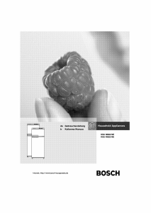 Kullanım kılavuzu Bosch KSU40622NE Donduruculu buzdolabı