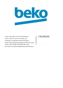 Brugsanvisning BEKO CN 228220 X Køle-fryseskab