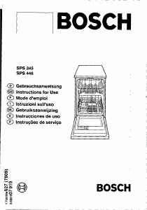 Manual Bosch SPS3452 Dishwasher
