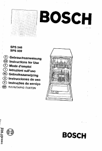 Εγχειρίδιο Bosch SPS5092 Πλυντήριο πιάτων
