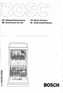 Mode d’emploi Bosch SRS4302GB Lave-vaisselle