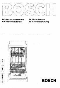 Mode d’emploi Bosch SRS5602GB Lave-vaisselle