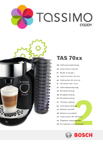 사용 설명서 보쉬 TAS7002CH Tassimo Caddy 커피 머신
