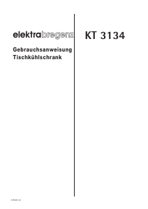 Bedienungsanleitung Elektra Bregenz KT 3134 Kühlschrank