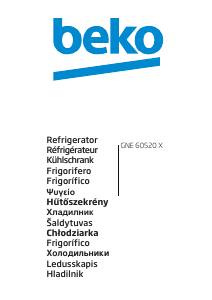 Посібник BEKO GNE 60520 X Холодильник із морозильною камерою