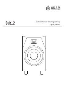 Handleiding Adam Sub12 Subwoofer