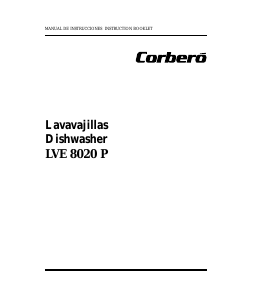 Manual Corberó LVE 8020PB Dishwasher