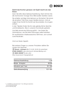 Használati útmutató Bosch HMT84G651A Mikrohullámú sütő