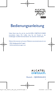 Bedienungsanleitung Alcatel 5065D One Touch Pop 3 Handy