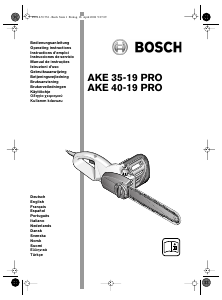 Kullanım kılavuzu Bosch AKE 40-19 Pro Motorlu testere