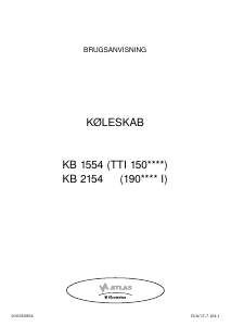 Brugsanvisning Atlas KB 2154 Køleskab
