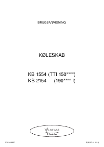 Brugsanvisning Atlas KB 1554 Køleskab